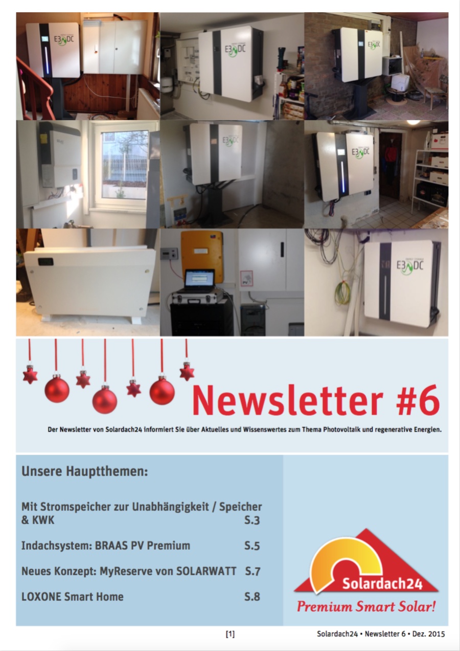 Solardach24 Newsletter - Dezember 2015
